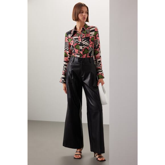 UNTITLED IN MOTION Pink Black Abstract Design Button Front Glidas Shirt Size XL - Picture 3 of 10